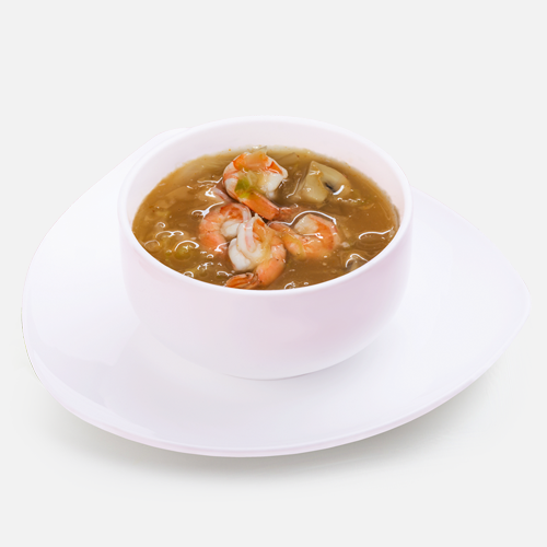 С креветками и капустой